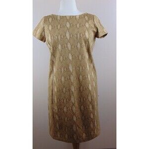 LAUREN RALPH LAUREN $129 Ponte Stretch Python Snake Print Casual Dress Size XL